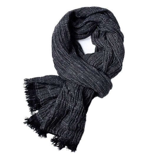 Warm Soft Tassel Bufanda Casual Cotton Linen Crinkle Scarfs